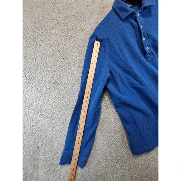Polo Ralph Lauren Polo Shirt Mens XL Blue Long Sleeve Pony Logo Preppy Classic - Picture 4 of 8